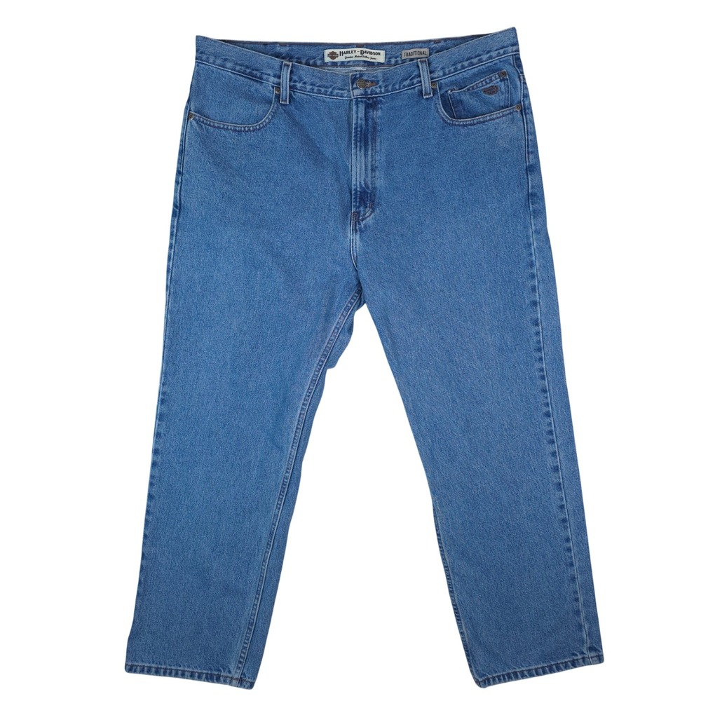 Harley-Davidson Jeans‎ Mens 40x30 Blue Traditional Fit Denim Biker Moto Genuine